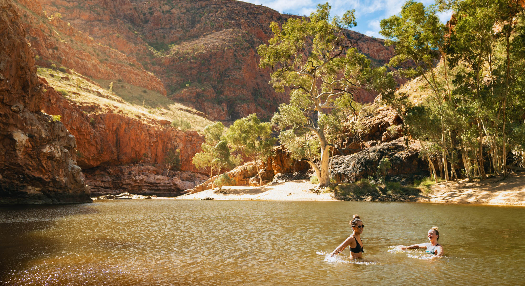 West MacDonnell Ranges swimming in waterhole