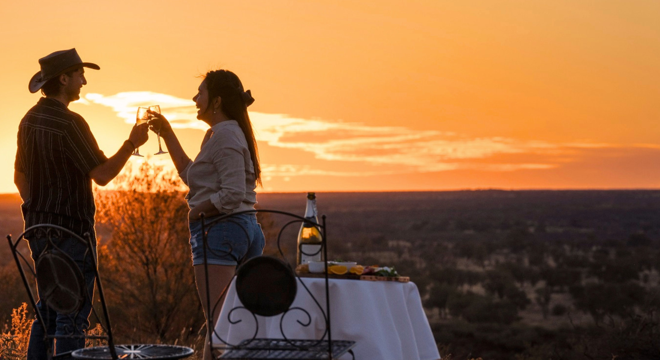 Sunset drinks at Ooraminna Homestead
